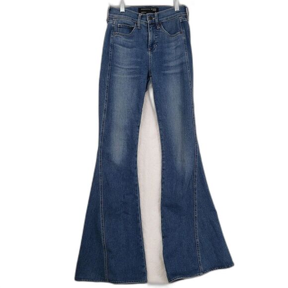 Veronica Beard Flare Jeans Womens 24 Blue Sheridan Exaggerated Flare High Rise - Picture 1 of 12